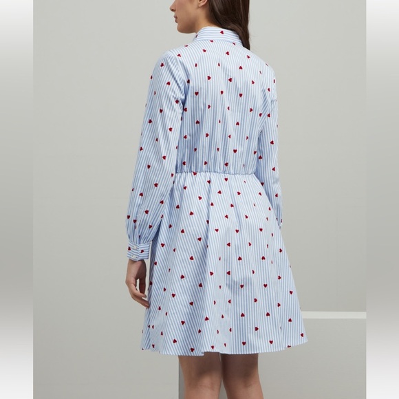 Intrend by Max Mara Poplin Heart Shirt Dress Size: Medium US4/6 Spring/Summer - Picture 5 of 15